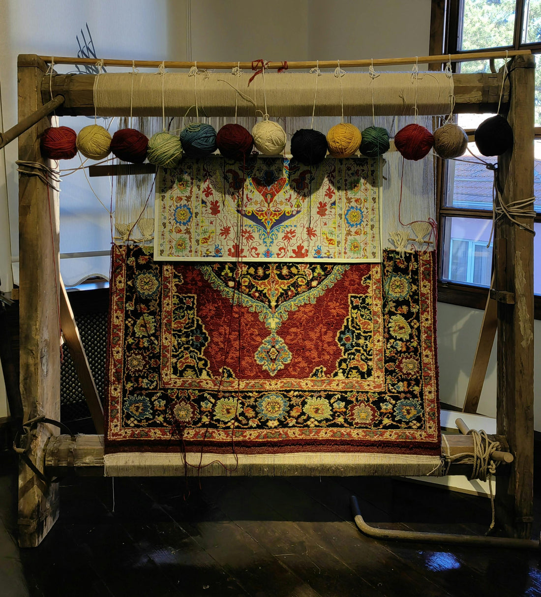 Hand-Knotted Rug Structure