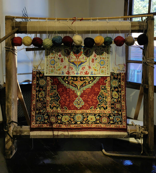 Hand-Knotted Rug Structure