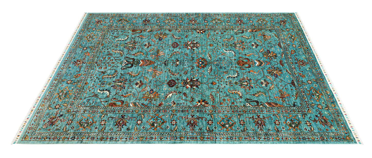 Sultani Aqua Blue Rug- 2.93*2.09