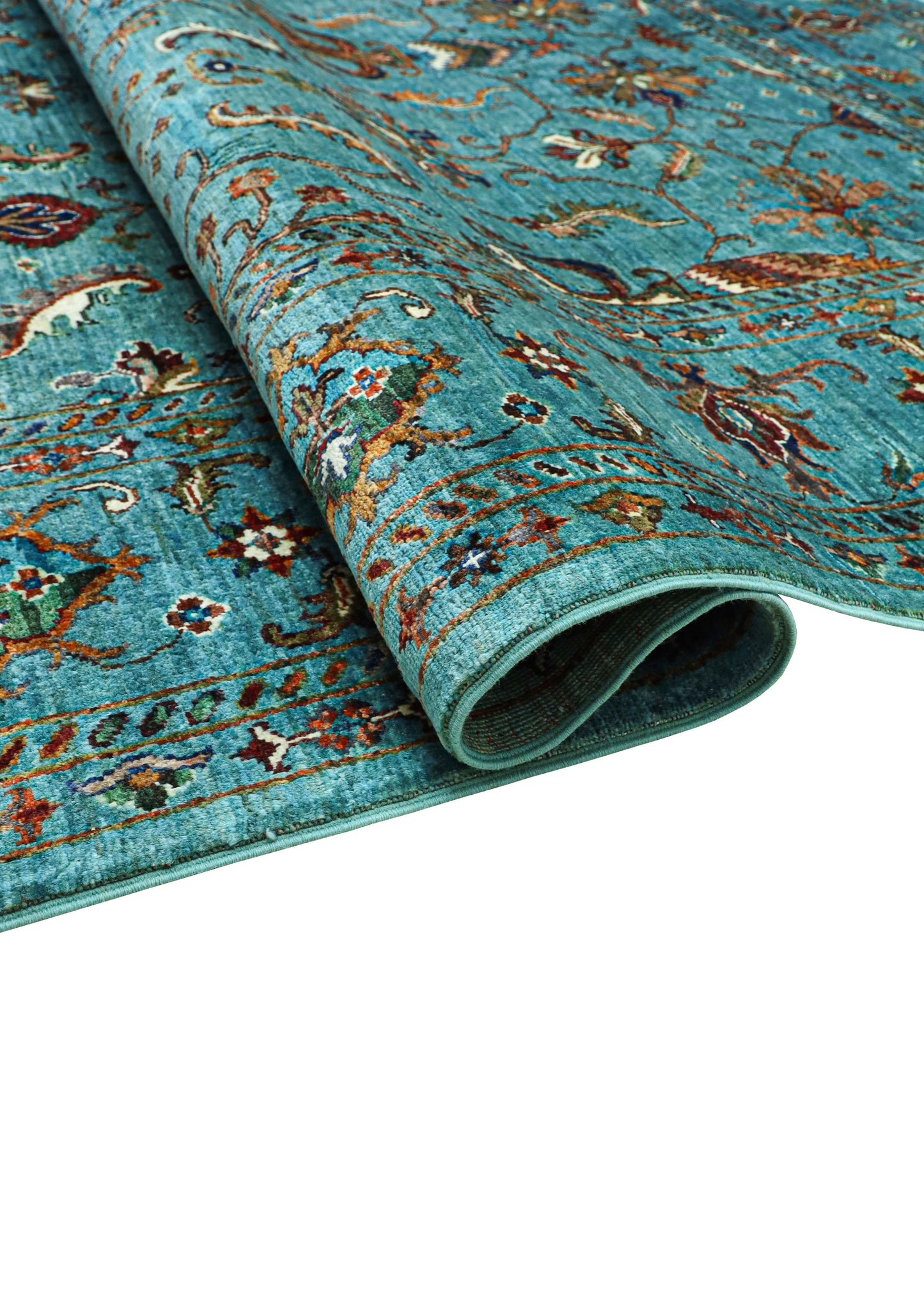 Sultani Aqua Blue Rug- 2.93*2.09
