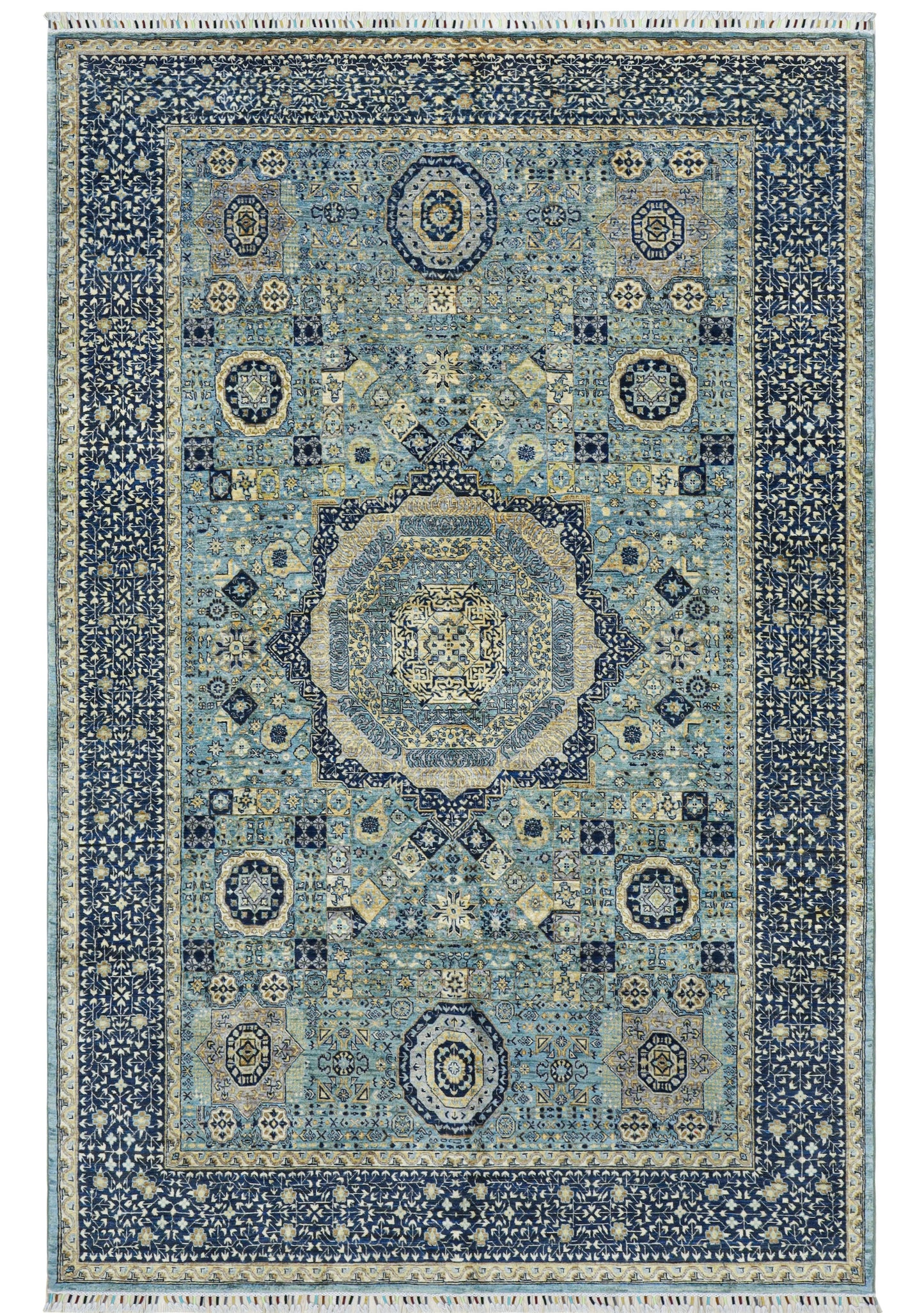 Mamluk Hand Knotted Rug - 3.28*2.01