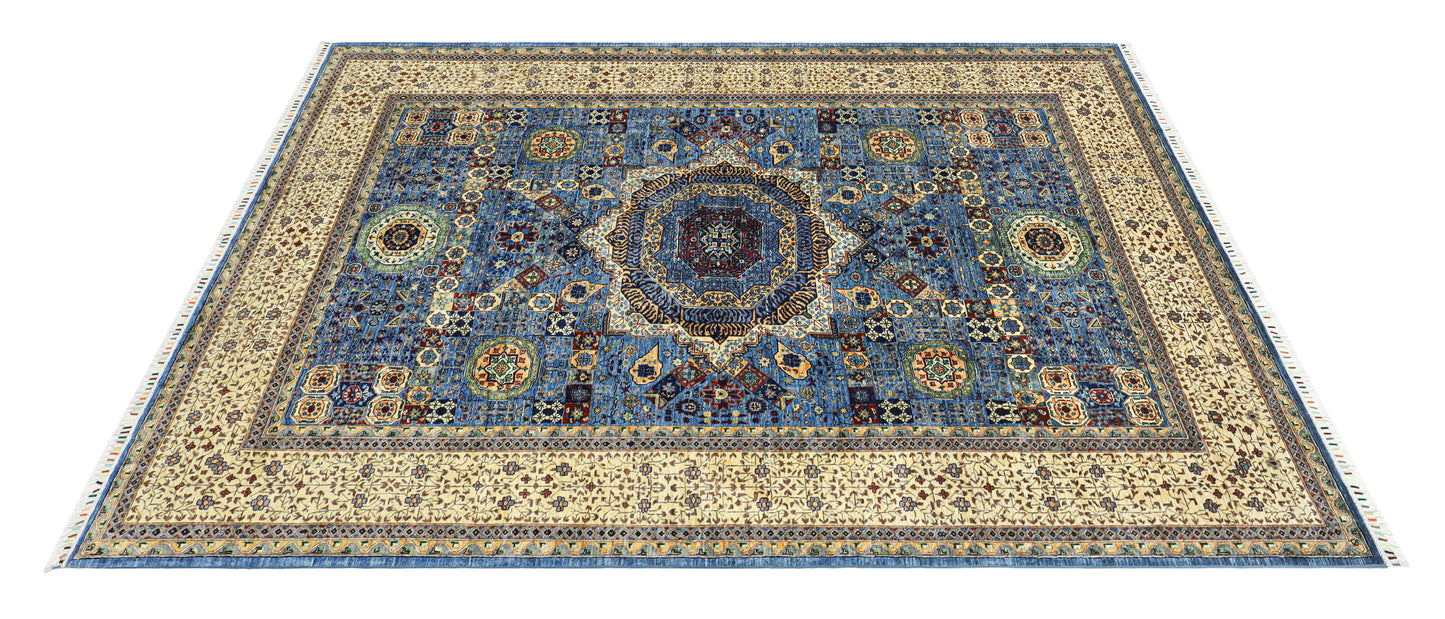 Mamluk Beige and Blue Rug - 2.97*2.05