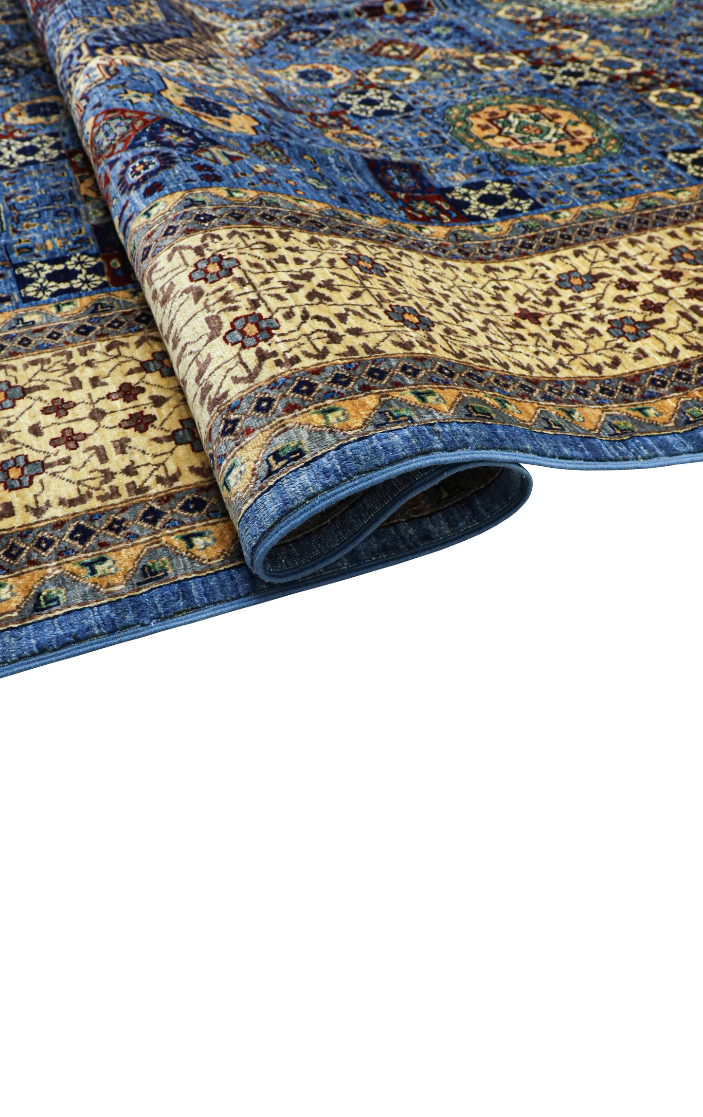 Mamluk Beige and Blue Rug - 2.97*2.05