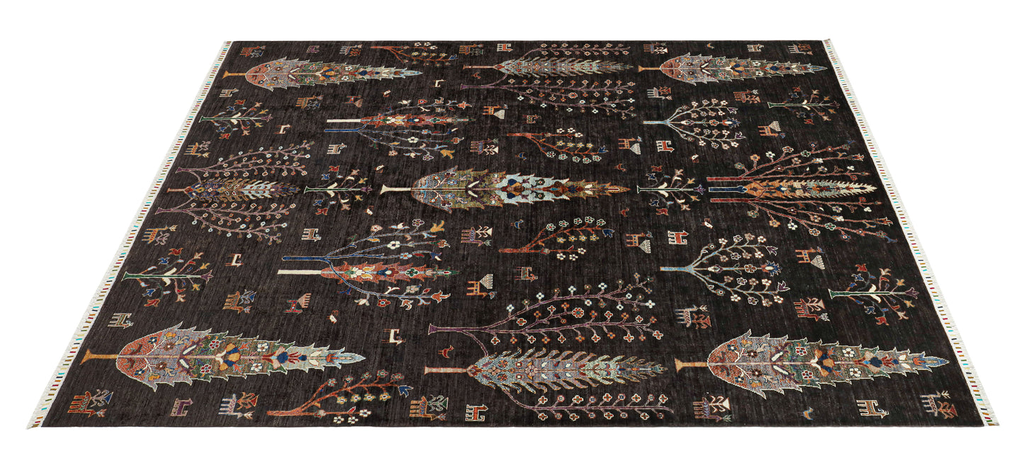 Sultani Pictorial Hand Knotted Rug - 3.08*2.53