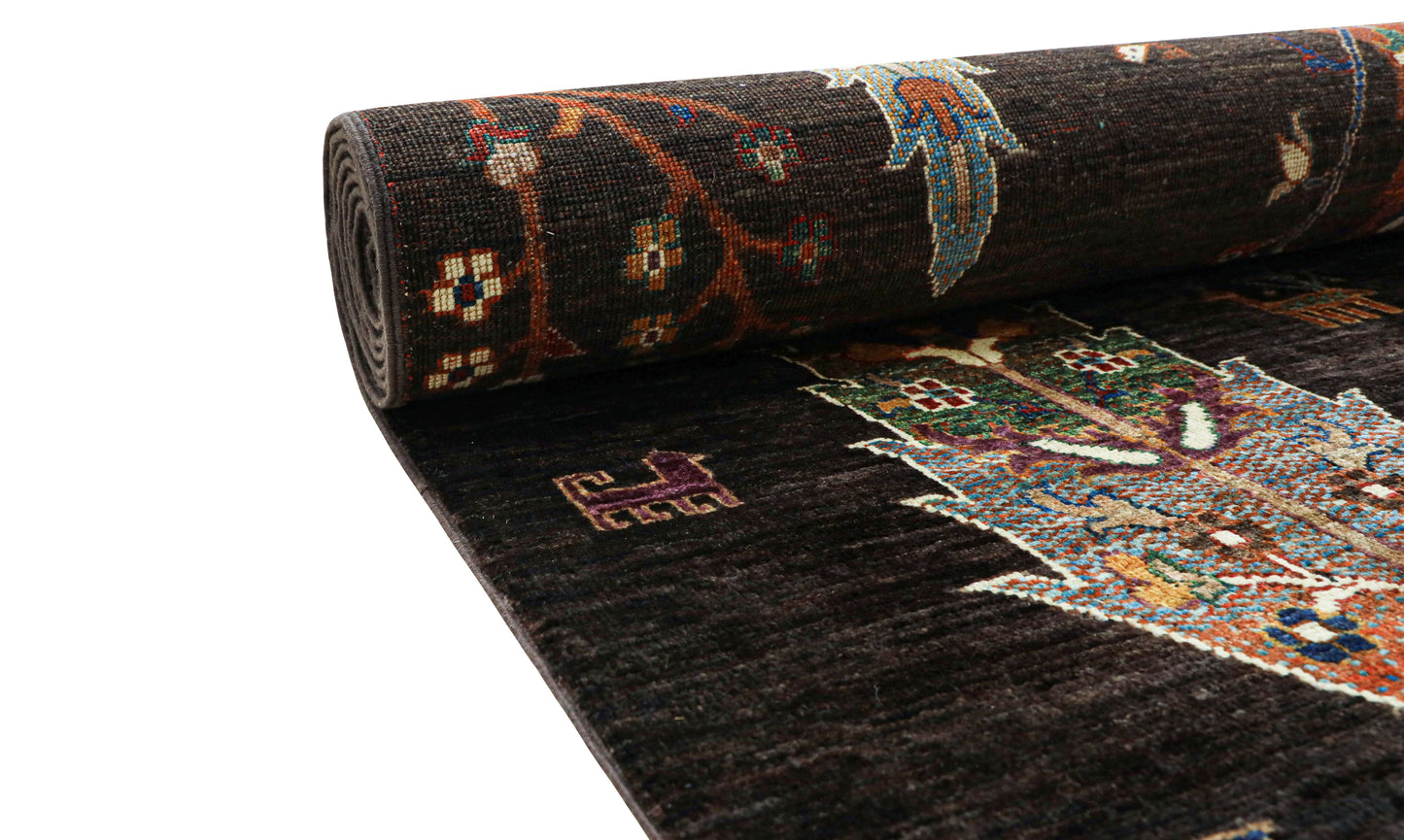 Sultani Pictorial Hand Knotted Rug - 3.08*2.53