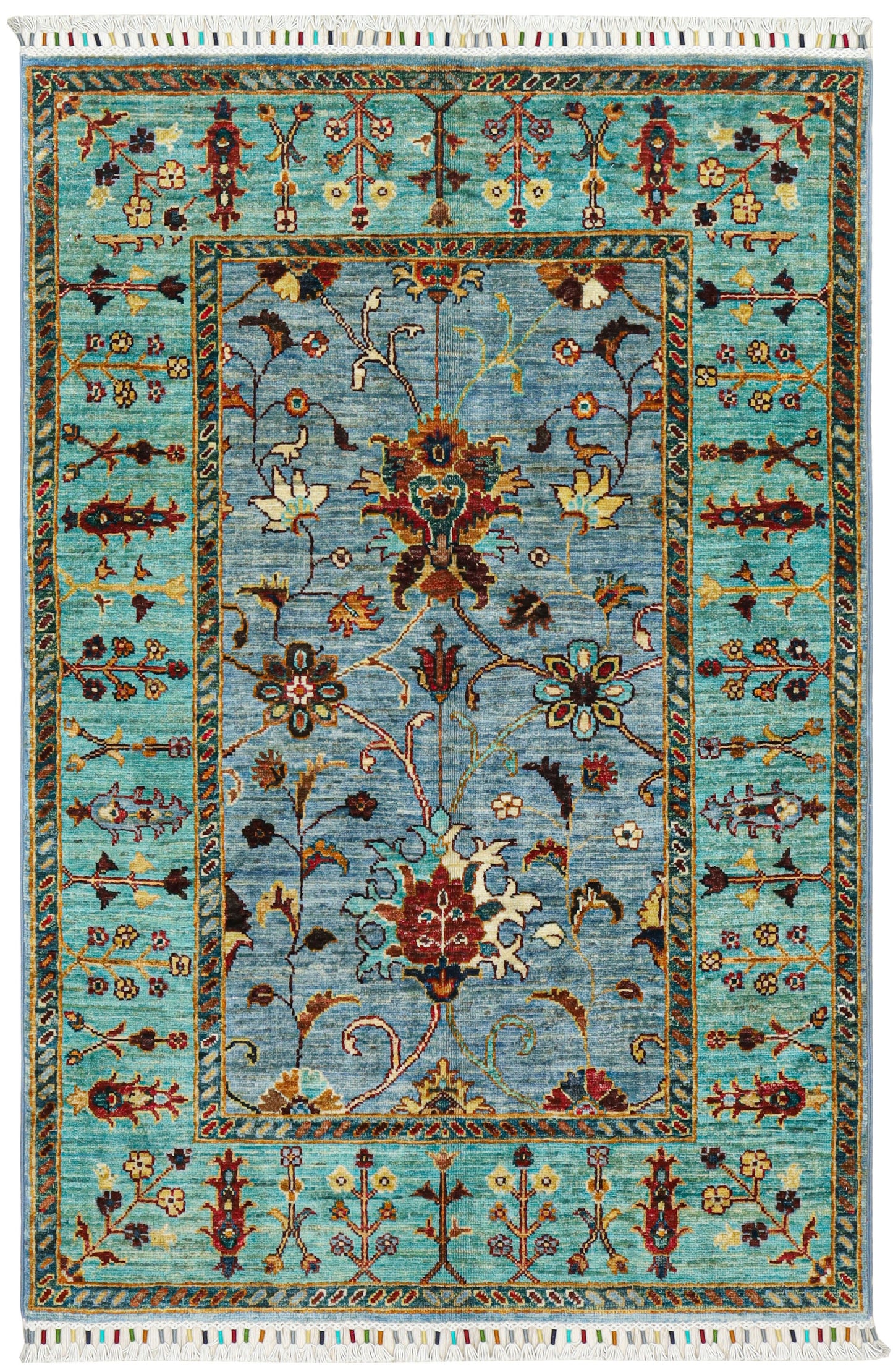 Amiri Blue and Green Rug - 1.44*1.04