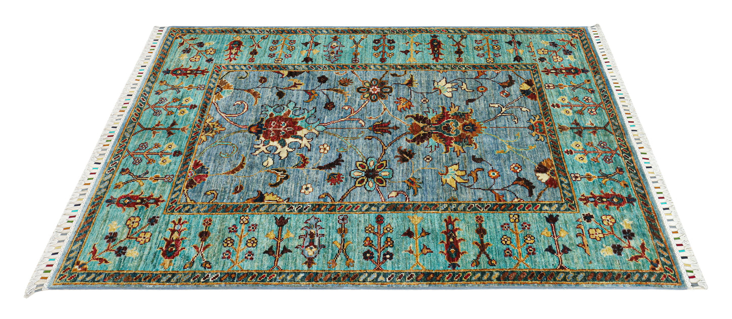 Amiri Blue and Green Rug - 1.44*1.04