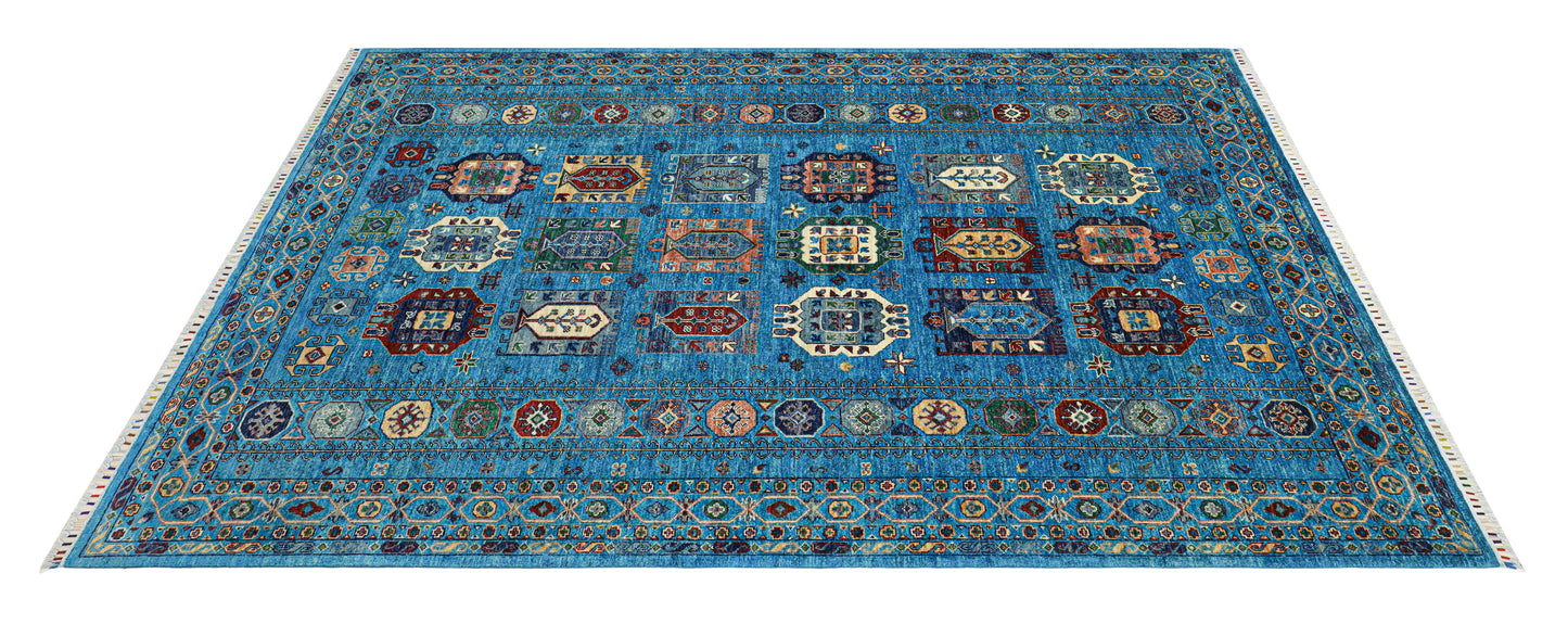 Waziri Blue Hand Knotted Rug - 2.99*2.07