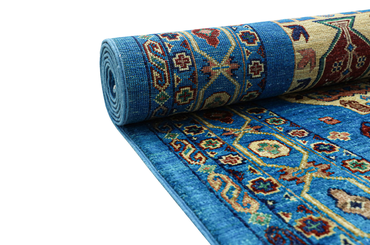 Waziri Blue Hand Knotted Rug - 2.44*1.74