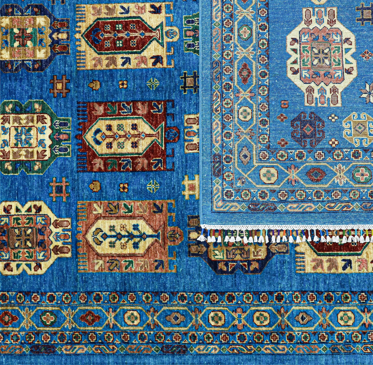 Waziri Blue Hand Knotted Rug - 2.44*1.74