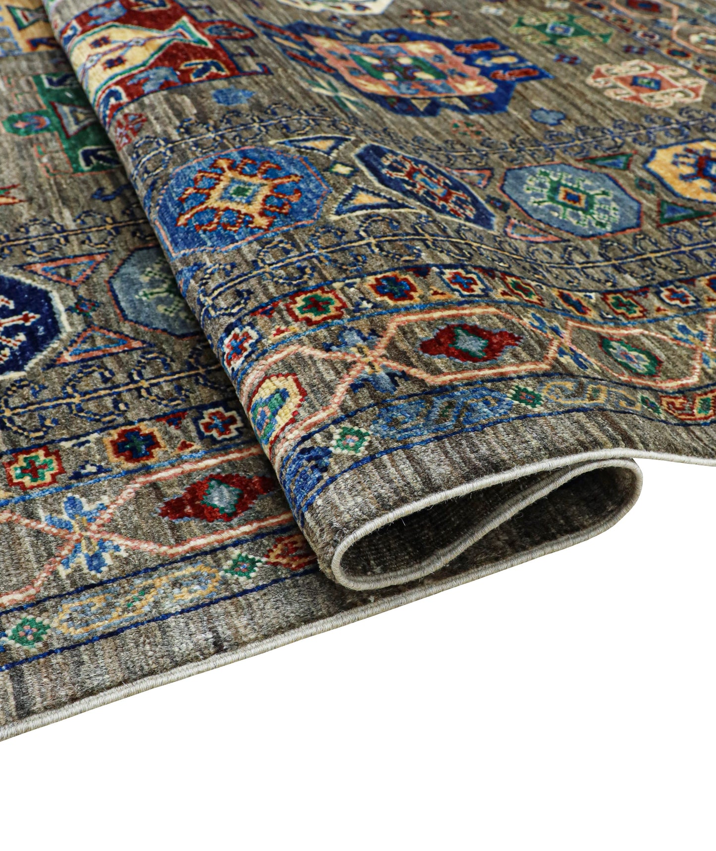 Waziri Earthy Brown Hand Knotted Rug - 2.00*1.56