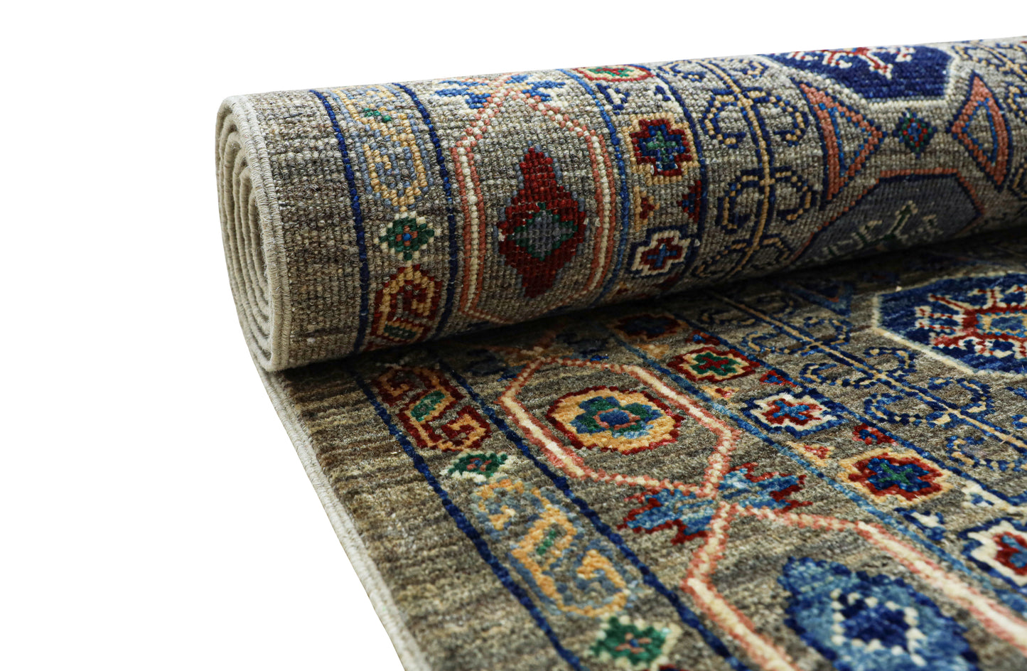 Waziri Earthy Brown Hand Knotted Rug - 2.00*1.56