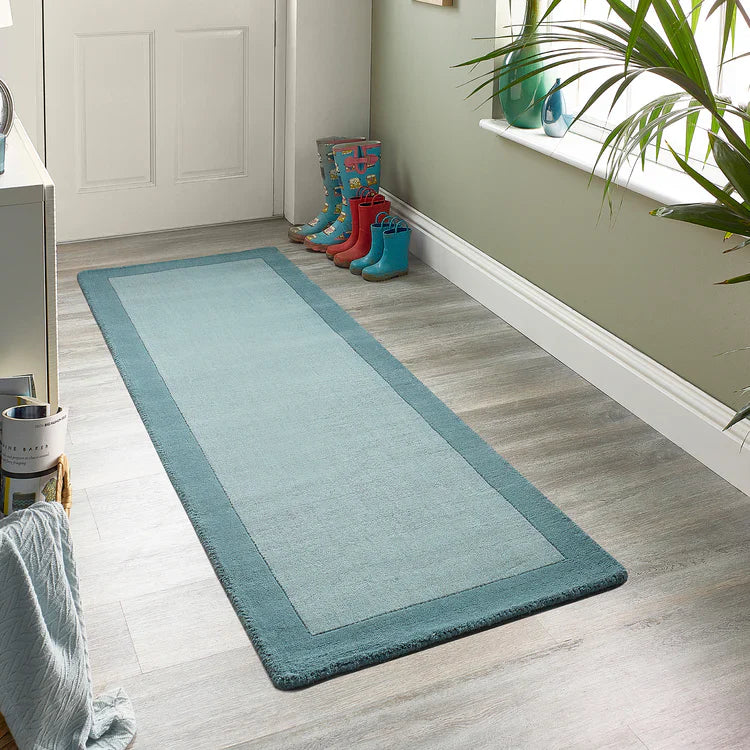 Origins Borders Duck Egg Rug