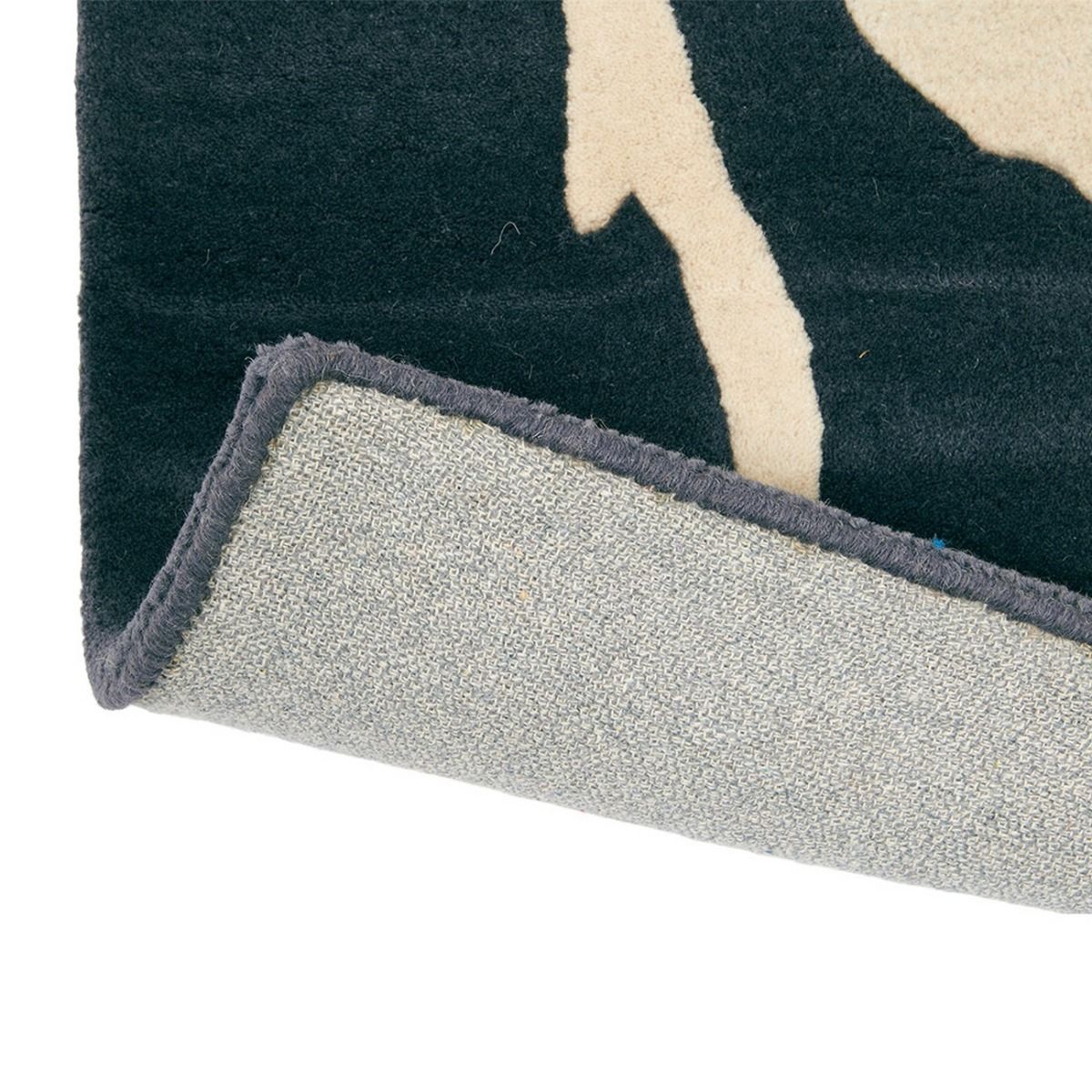 Florence Broadhurst Floral - Charcoal Wool Rug