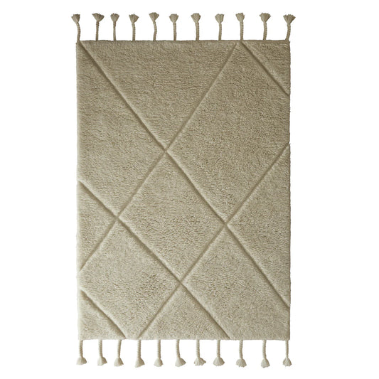 Origins Berber Diamond Ivory Shaggy Rug