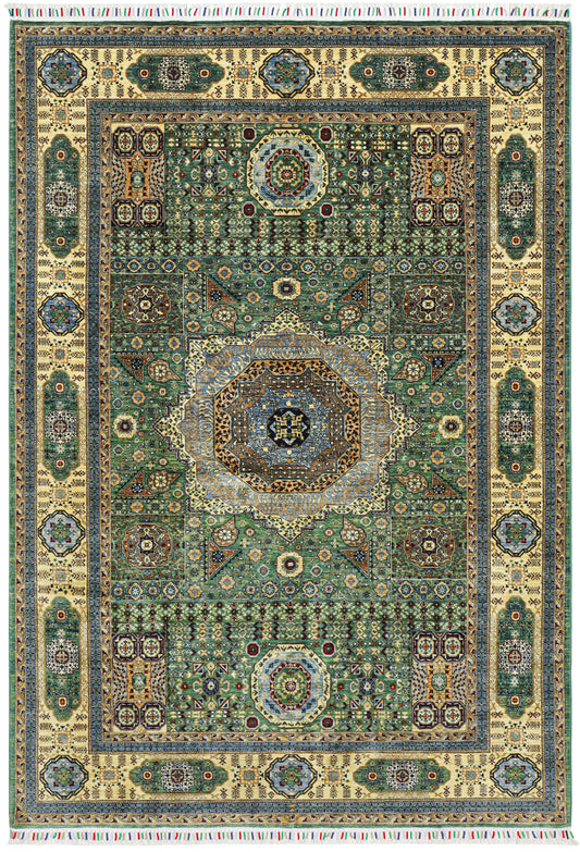 Mamluk Green Rug - 3.00*2.00