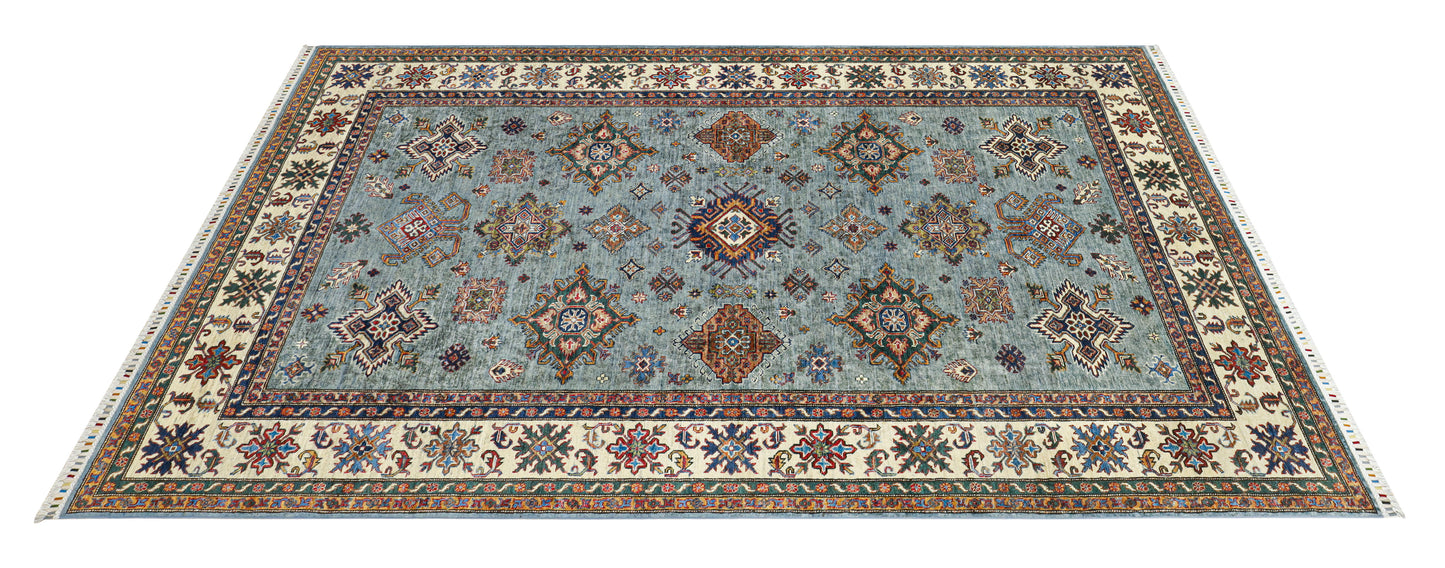 Supreme Kazak Blue and Creame Rug - 3.23*2.05