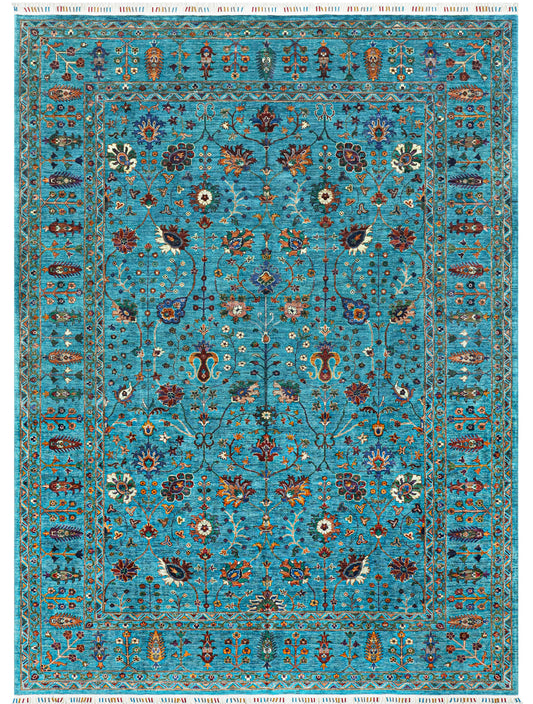 Supreme Sultani Aqua Blue Rug - 3.71*2.71