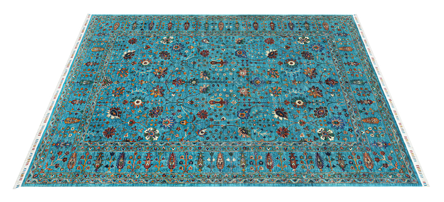 Supreme Sultani Aqua Blue Rug - 3.71*2.71