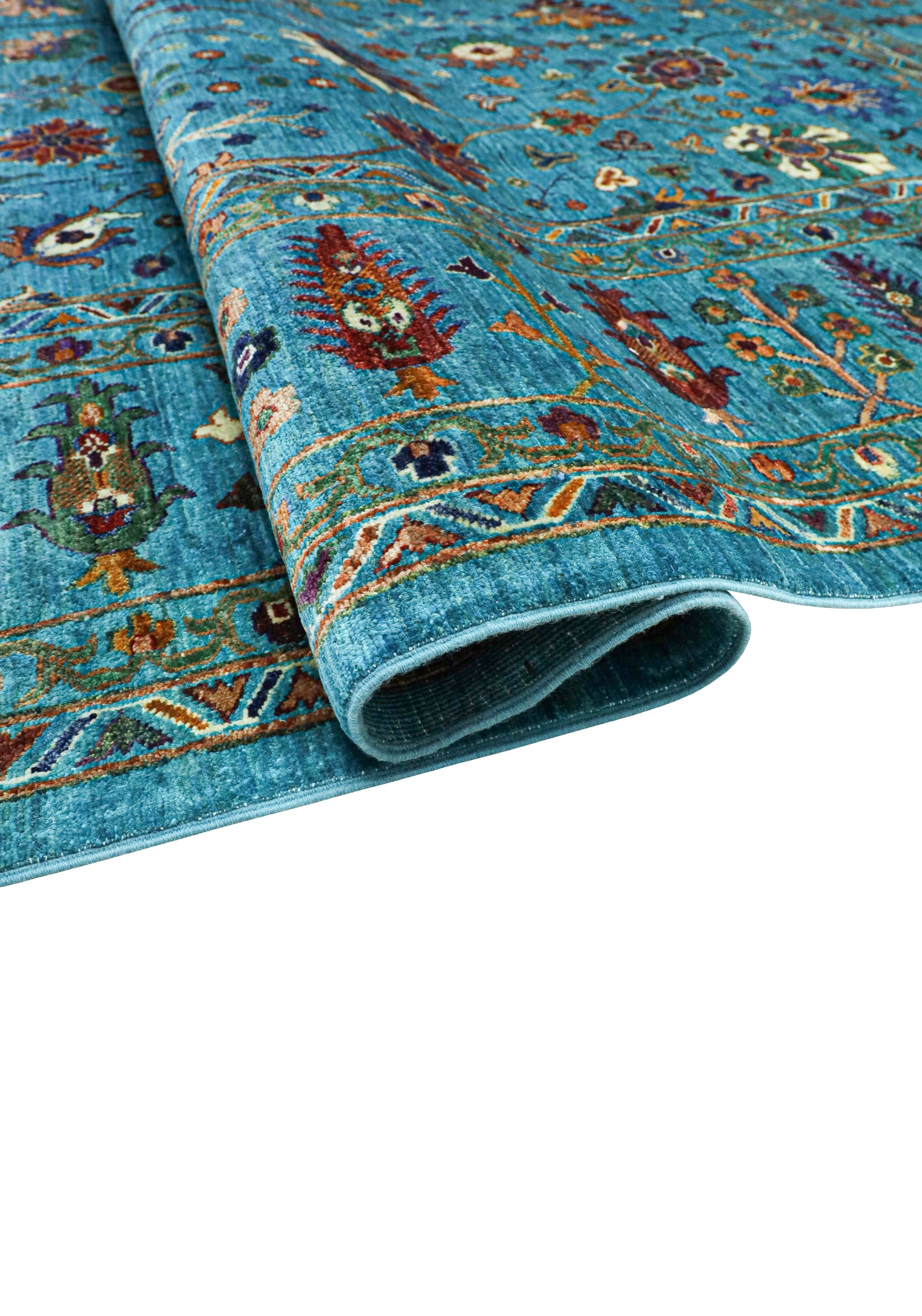 Supreme Sultani Aqua Blue Rug - 3.71*2.71