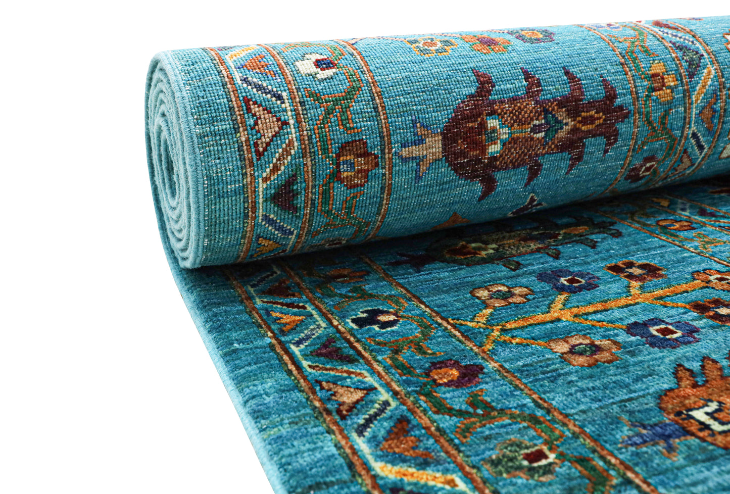 Supreme Sultani Aqua Blue Rug - 3.71*2.71