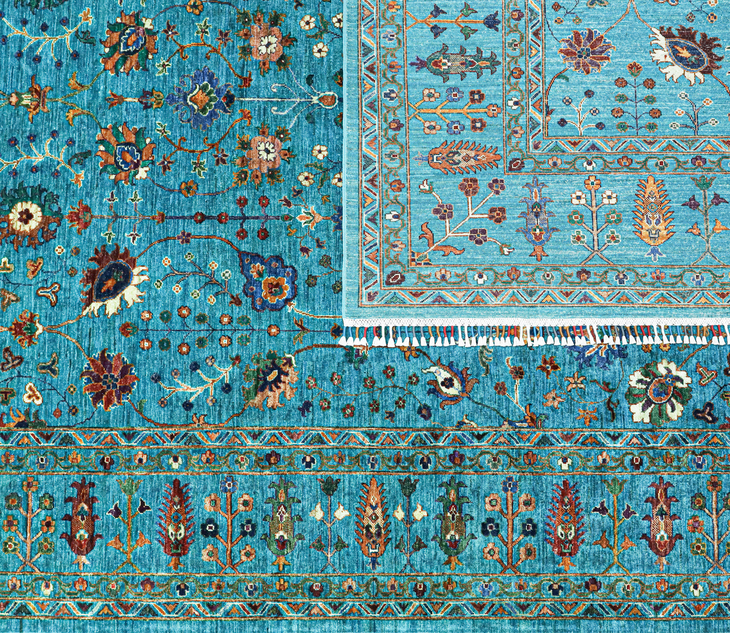 Supreme Sultani Aqua Blue Rug - 3.71*2.71